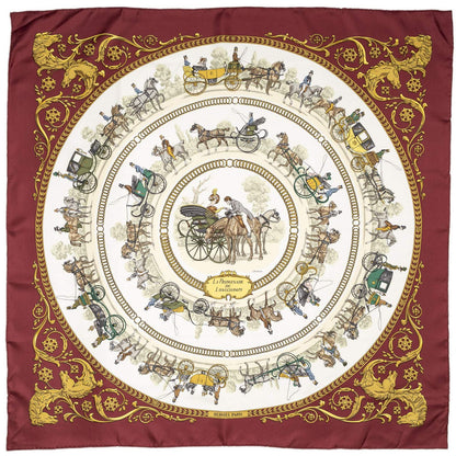 Hermes Scarf Gandhi Ivory Green Silk — view 2