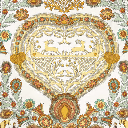 Hermes Scarf Green White Silk — view 3