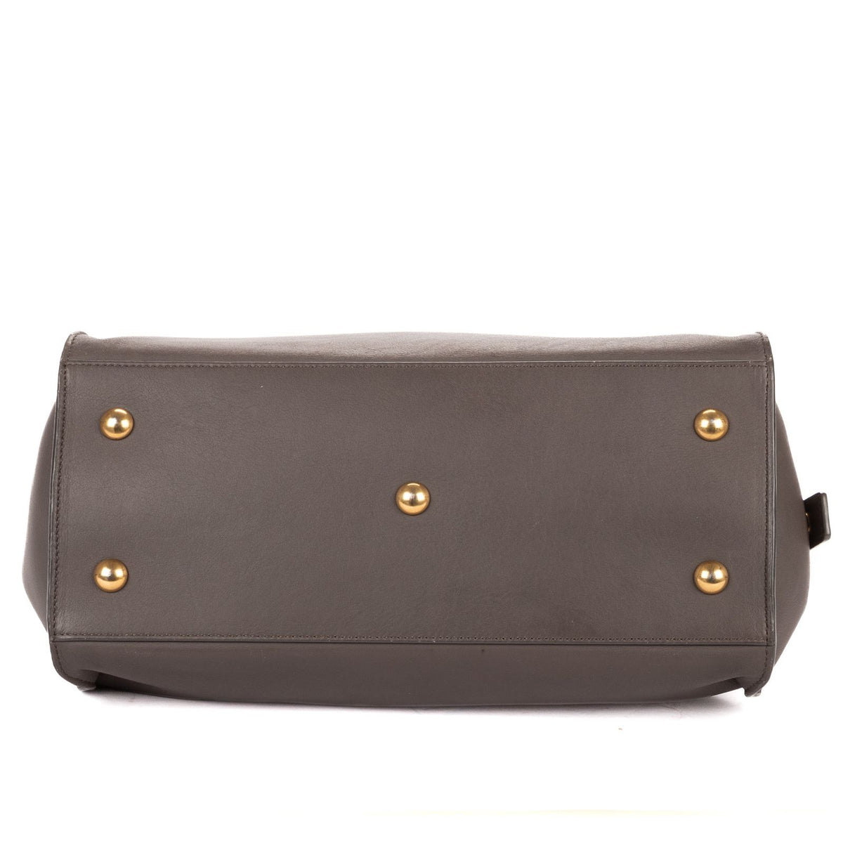 Saint Laurent Small Cabas Chyc Tote Bag Gray Calfskin Leather — view 5