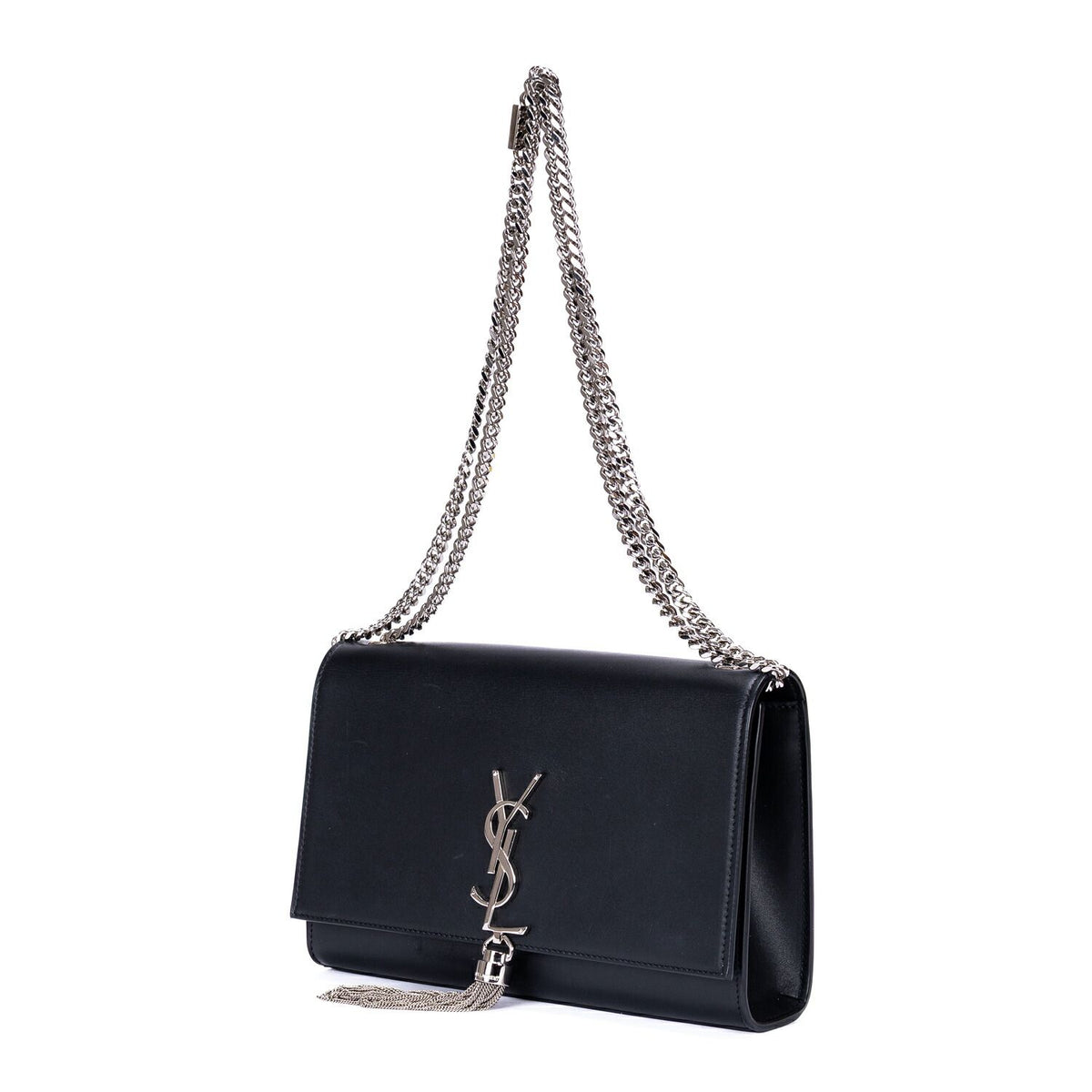 Saint Laurent Kate Wallet on Chain Black Calfskin Leather Shoulder Bag — view 2