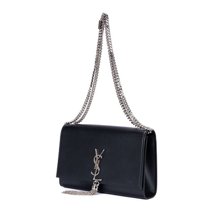 Saint Laurent Kate Wallet on Chain Black Calfskin Leather Shoulder Bag — view 2