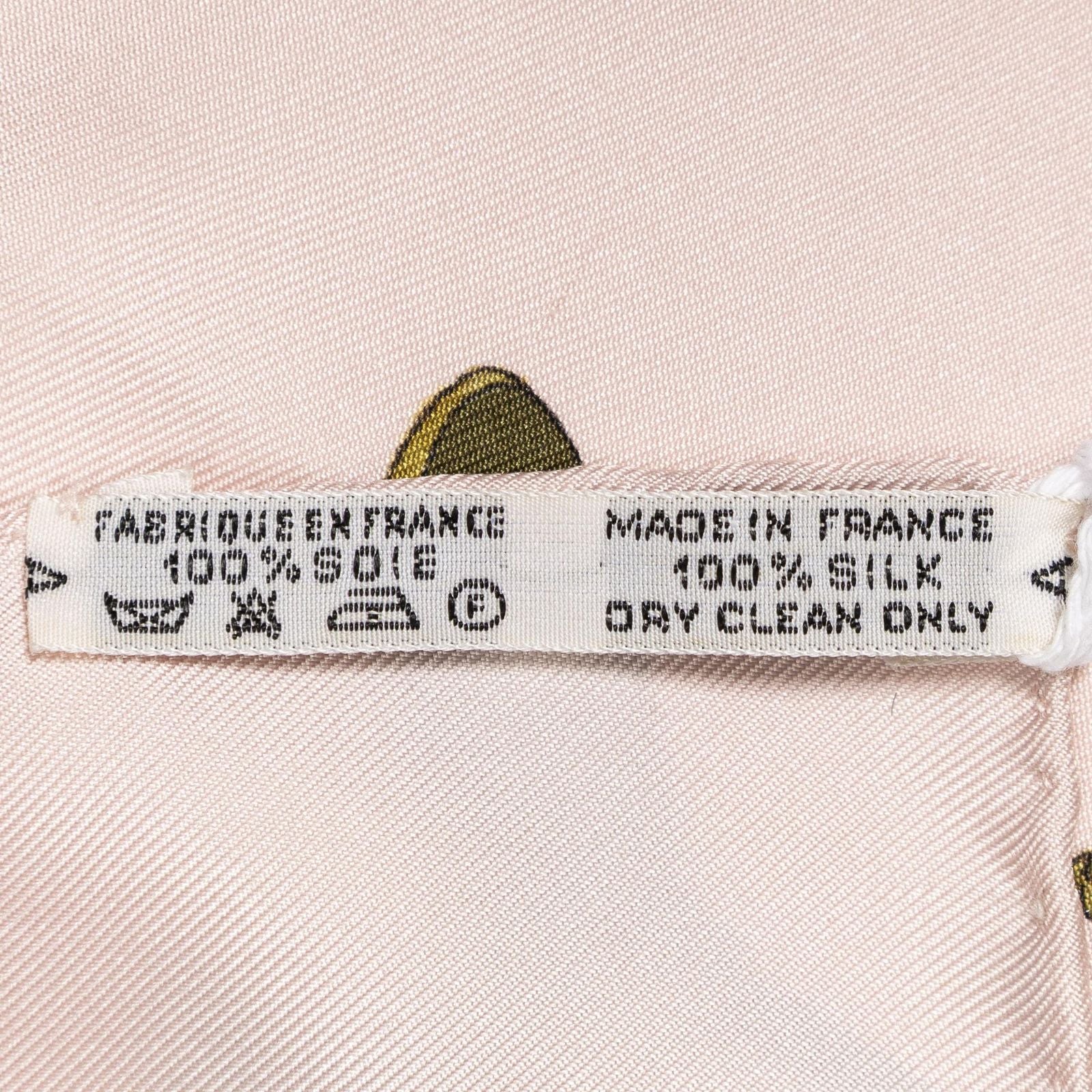 Hermes Scarf Lightpink Green Twillsilk — view 5