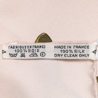 Hermes Scarf Lightpink Green Twillsilk — view 5