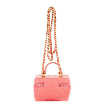 Chanel Vanity Chain Shoulder Bag Pink — view 4