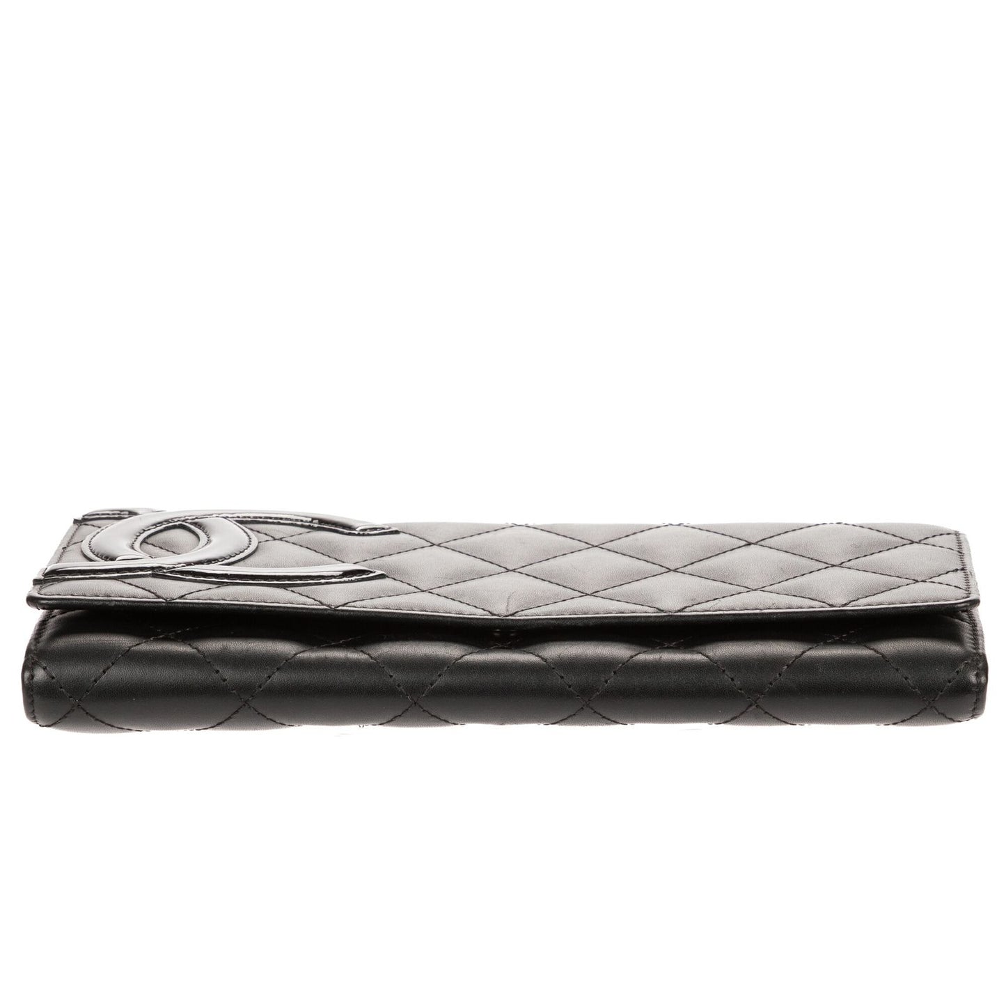 Chanel Cambon Ligne Bifold Wallet Black Quilted Lambskin Leather — view 6
