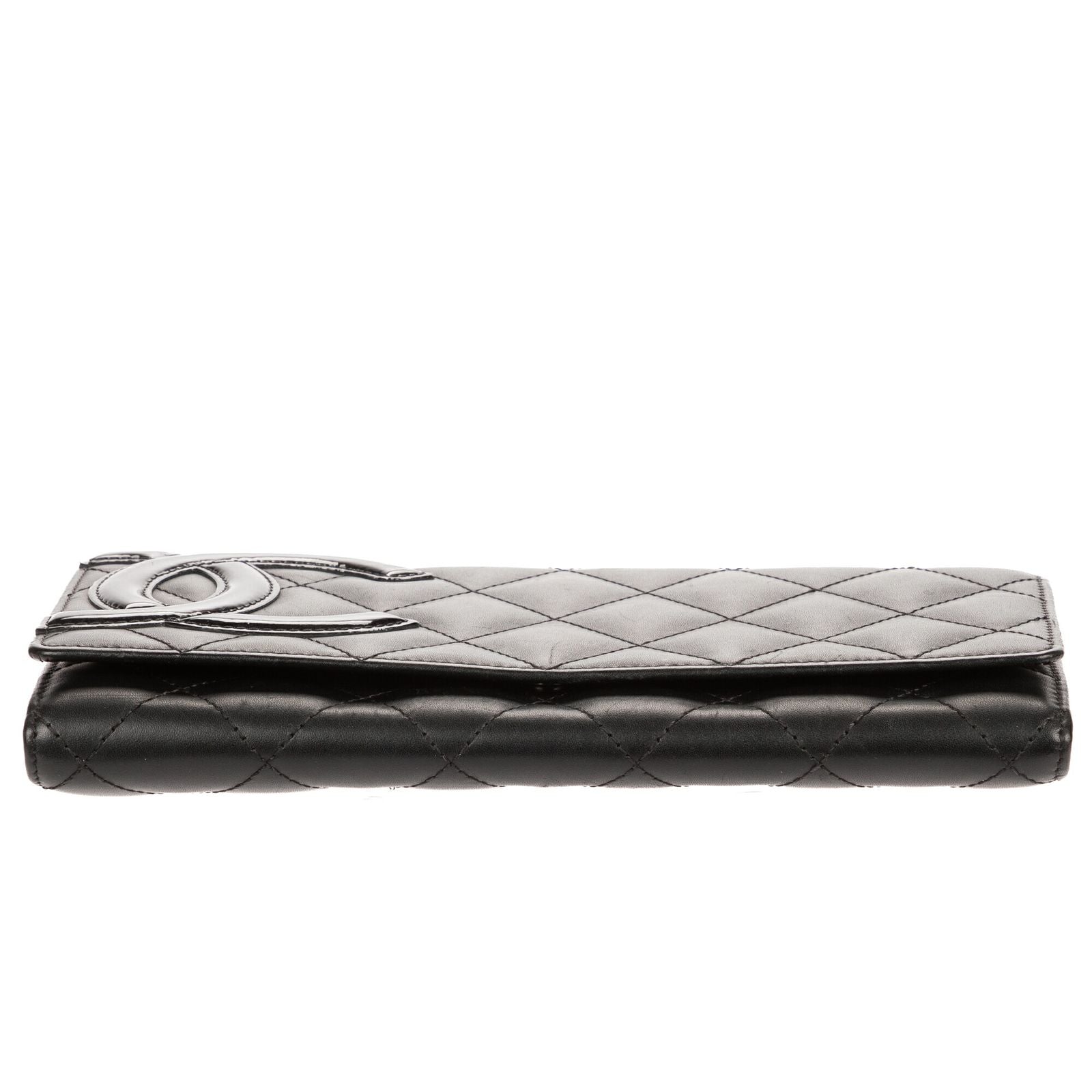Chanel Cambon Ligne Bifold Wallet Black Quilted Lambskin Leather — view 6