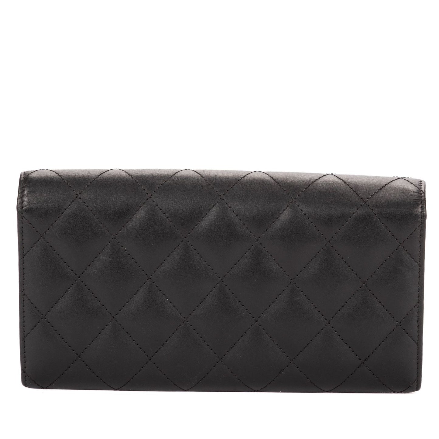 Chanel Cambon Ligne Bifold Wallet Black Quilted Lambskin Leather — view 5