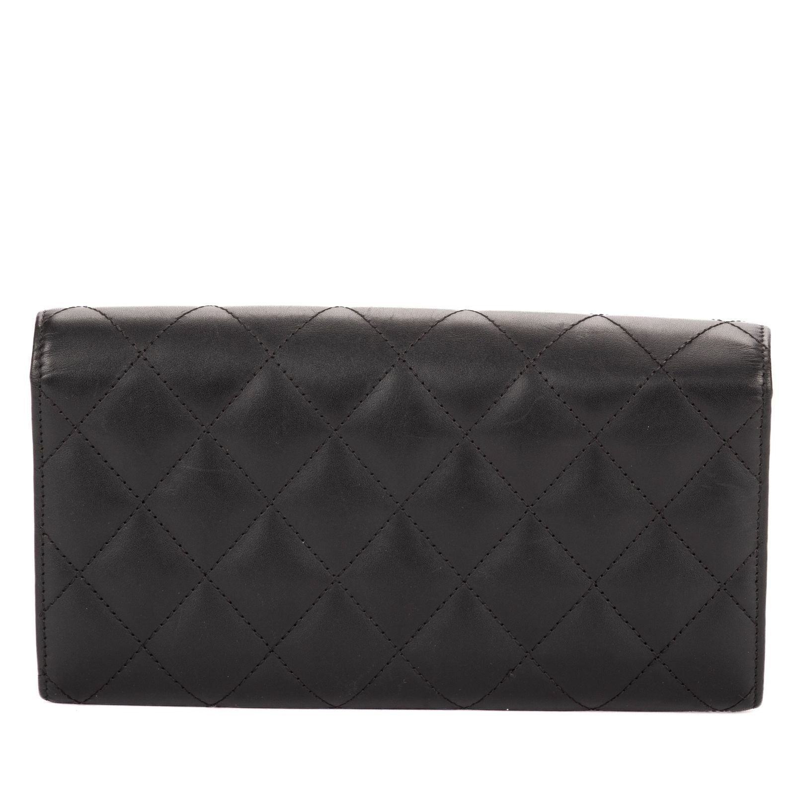 Chanel Cambon Ligne Bifold Wallet Black Quilted Lambskin Leather — view 5