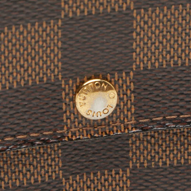 Louis Vuitton Damier Portefeuille Sarah 2 Fold Wallet Brown Leather — view 8