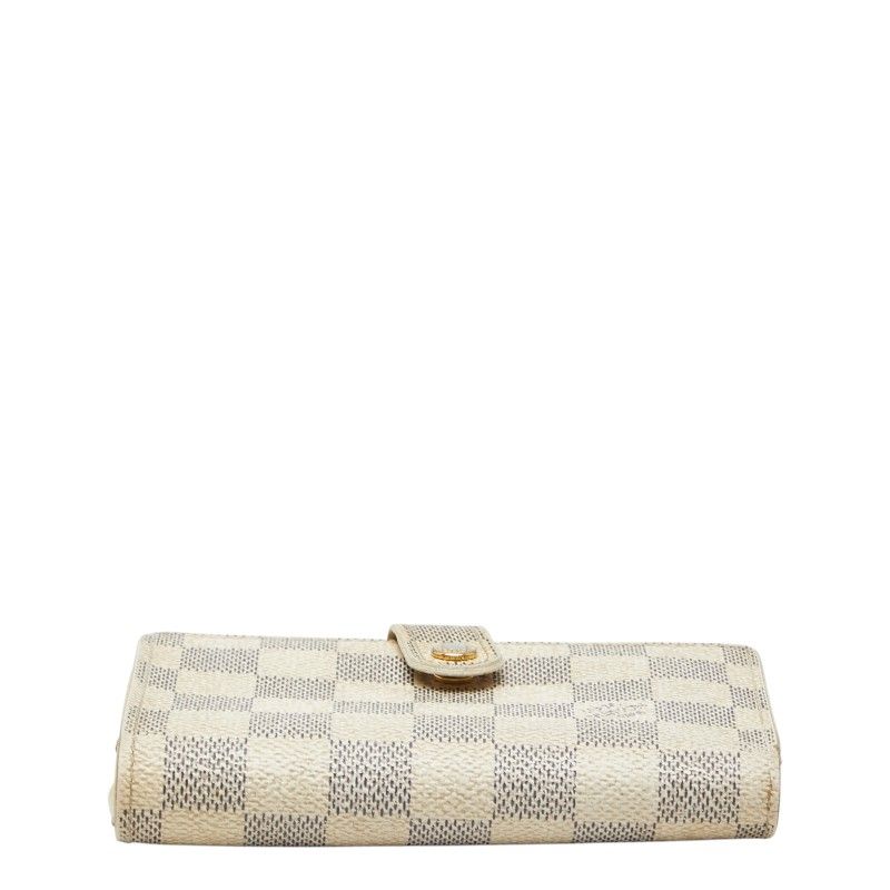 Louis Vuitton Damier Azur Portefeuille Viennois Bifold Wallet White Leather — view 3