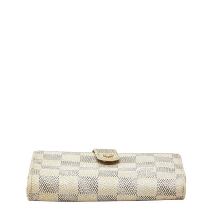 Louis Vuitton Damier Azur Portefeuille Viennois Bifold Wallet White Leather — view 3