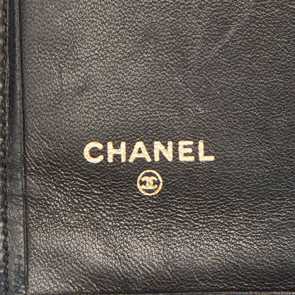 Chanel Picolore Bifold Wallet Kiss Lock Black Gold Leather — view 9