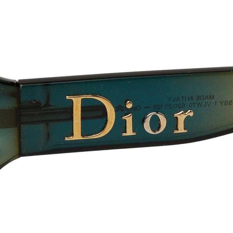 Dior Glossy 1 Gradient Frame Sunglasses Brown Green Acetate Eyewear — view 4
