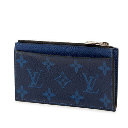 Louis Vuitton Monogram Taiga Llama Coin Card Holder Case Fragment Cobalt Blue — view 2