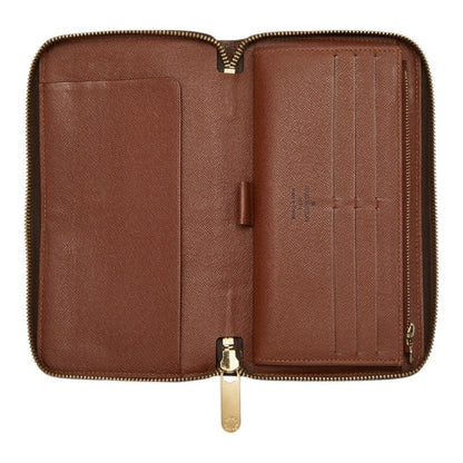 Louis Vuitton Monogram Zippy Organizer Wallet Brown Leather — view 7