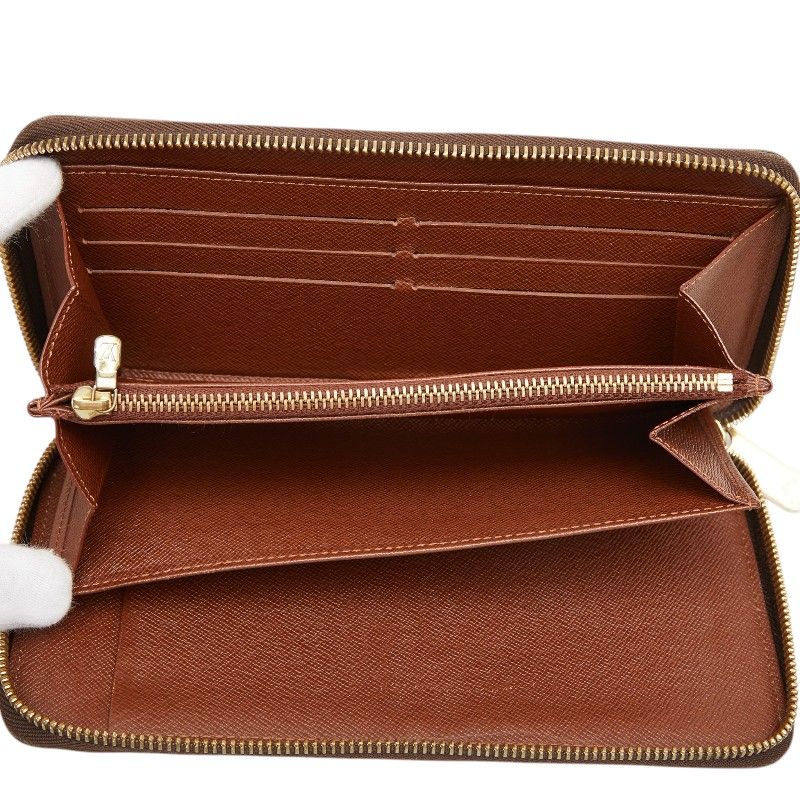 Louis Vuitton Monogram Zippy Organizer Wallet Brown Leather — view 8
