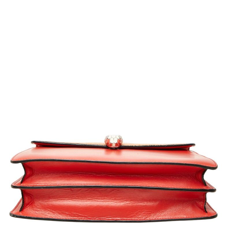 Bvlgari Serpenti Forever Shoulder Bag Orange Leather — view 3