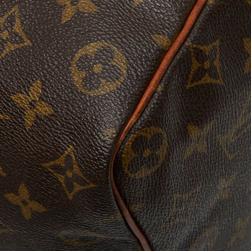 Louis Vuitton for Monogram Speedy 35 Boston Bag Brown Leather — view 7
