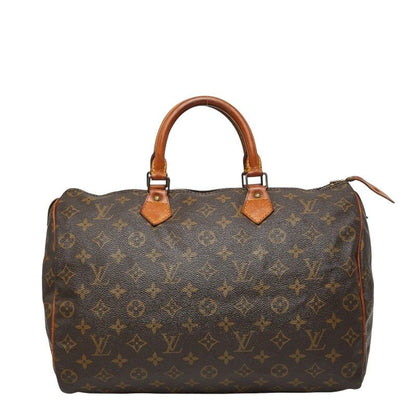 Louis Vuitton for Monogram Speedy 35 Boston Bag Brown Leather