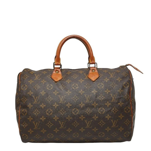Louis Vuitton for Monogram Speedy 35 Boston Bag Brown Leather