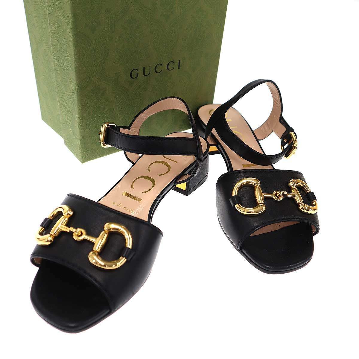 Gucci Horsebit Strap Sandals Black