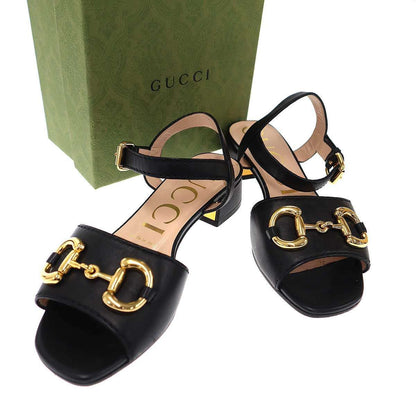 Gucci Horsebit Strap Sandals Black