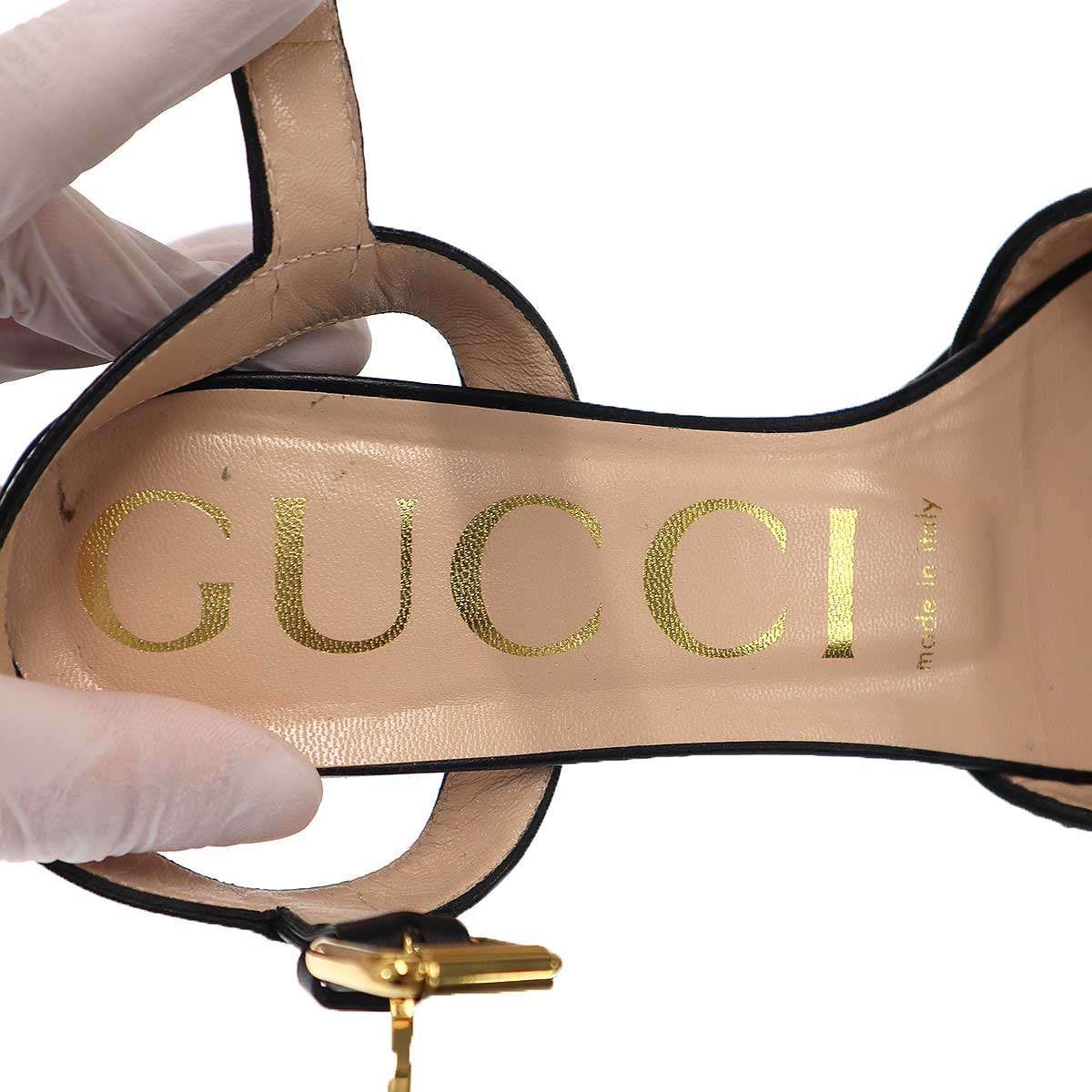 Gucci Horsebit Strap Sandals Black — view 5