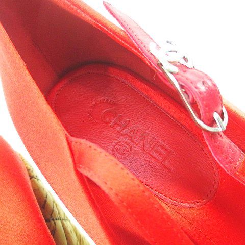 Chanel Satin Cork Wedge Sandals CC Logo — view 6
