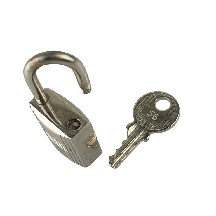 Hermes Padlock Cadena Silver Metal — view 2