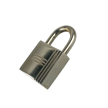 Hermes Padlock Cadena Silver Metal — view 3