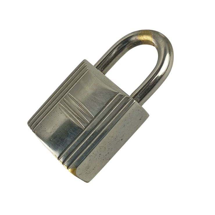 Hermes Padlock Cadena Silver Metal — view 4