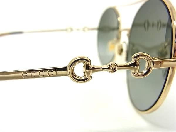 Gucci Sunglasses Horsebit 001 Gold Brown Metal Acetate Eyewear — view 3