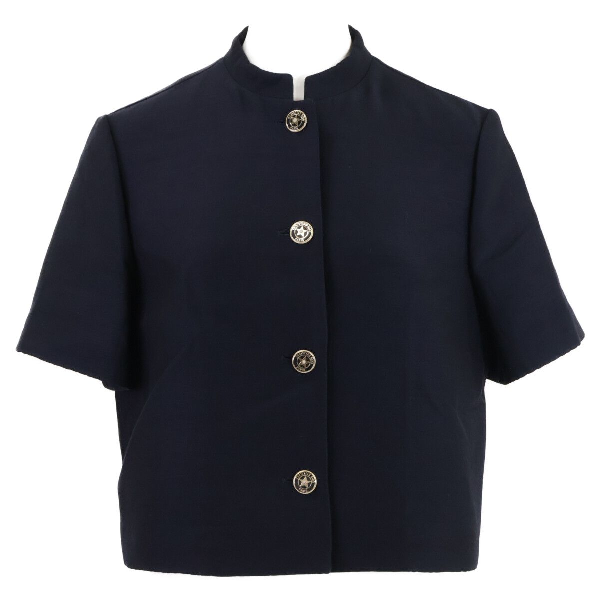 Dior Lining Oblique Logo Star Button Short Sleeve Jacket 36