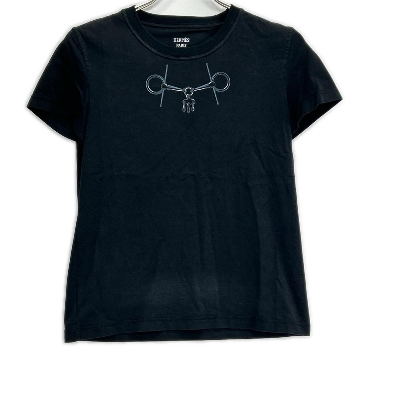 Hermes Black Cartouche Molle Short Sleeve Top 34