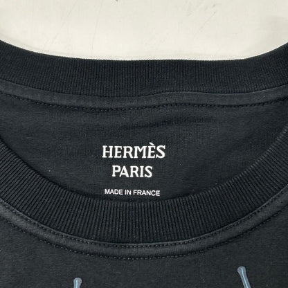 Hermes Black Cartouche Molle Short Sleeve Top 34 — view 3