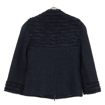 Chanel CC Logo Button Tweed Zip Up Jacket Skirt Set 36 — view 3