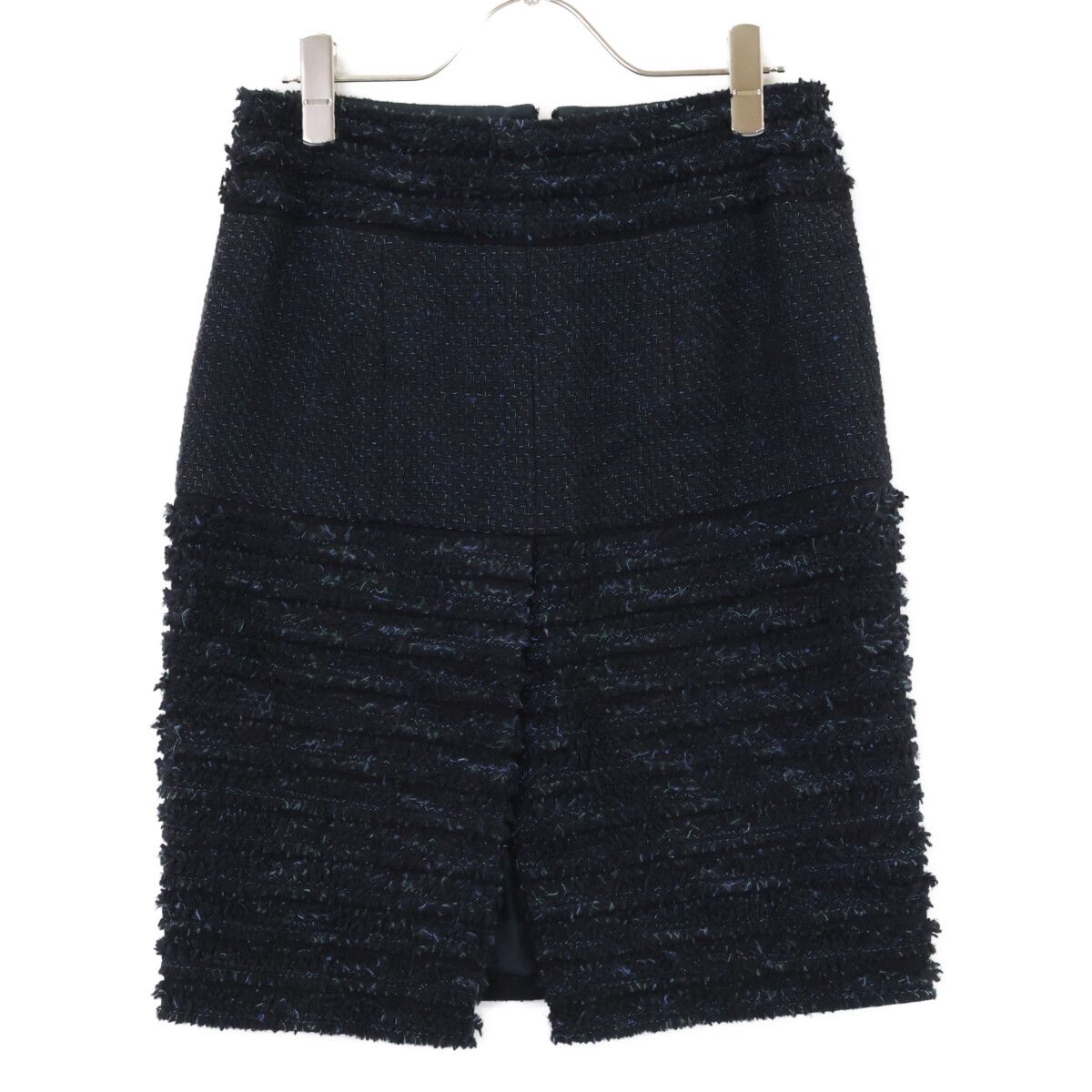 Chanel CC Logo Button Tweed Zip Up Jacket Skirt Set 36 — view 6