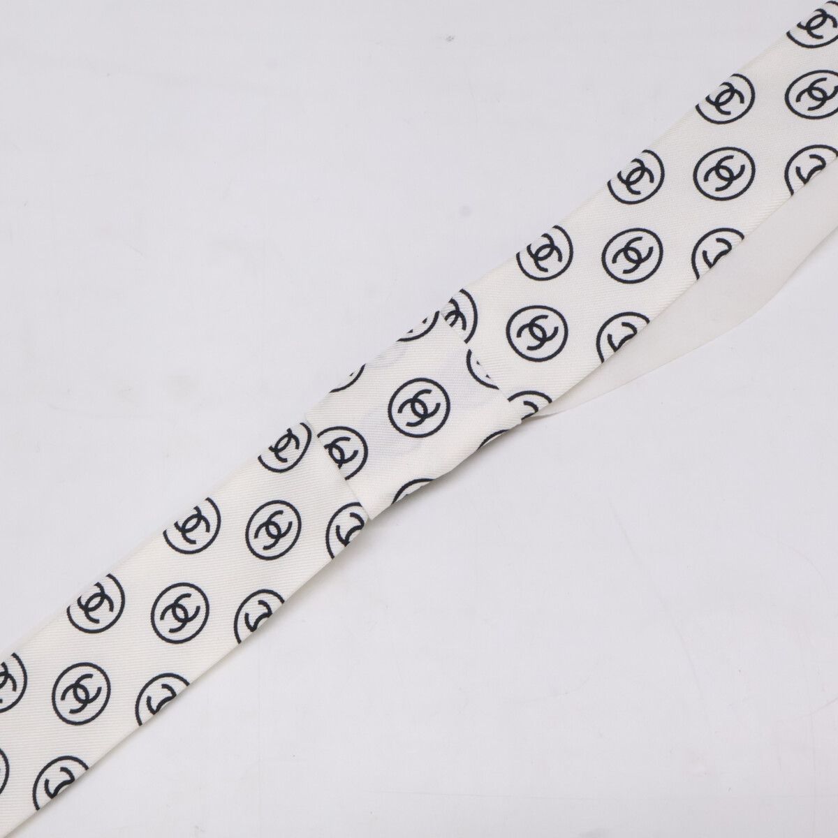 Chanel CC Logo Silk Headband — view 3