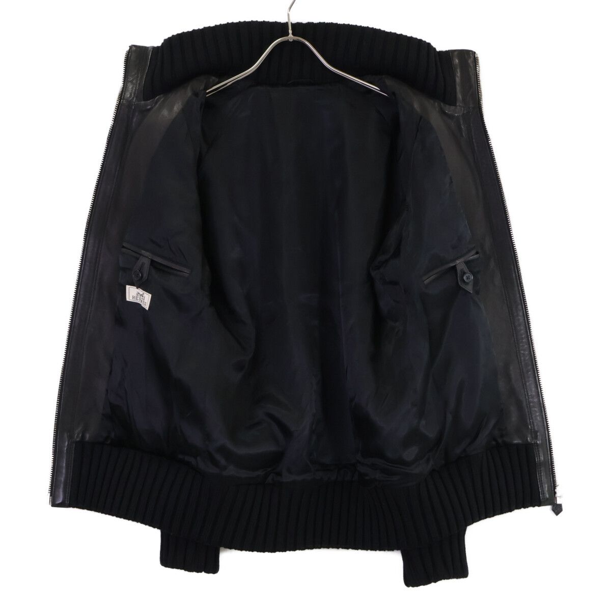 Hermes Zip Up Leather Jacket 46 — view 4