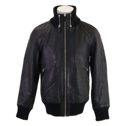 Hermes Zip Up Leather Jacket 46