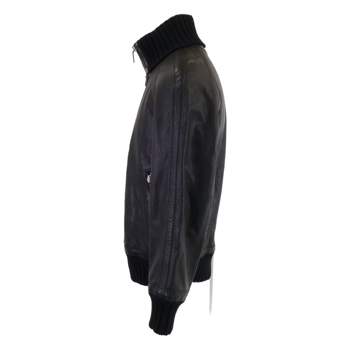 Hermes Zip Up Leather Jacket 46 — view 2