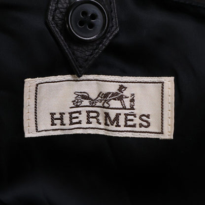 Hermes Zip Up Leather Jacket 46 — view 5