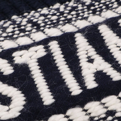Dior Oblique Logo Embroidery Wool Silk Scarf — view 7