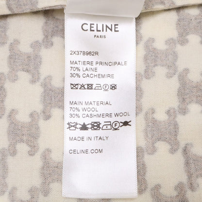 Celine Macadam All Over Pattern Wool Cashmere Front Button Short Sleeve Dress — view 6