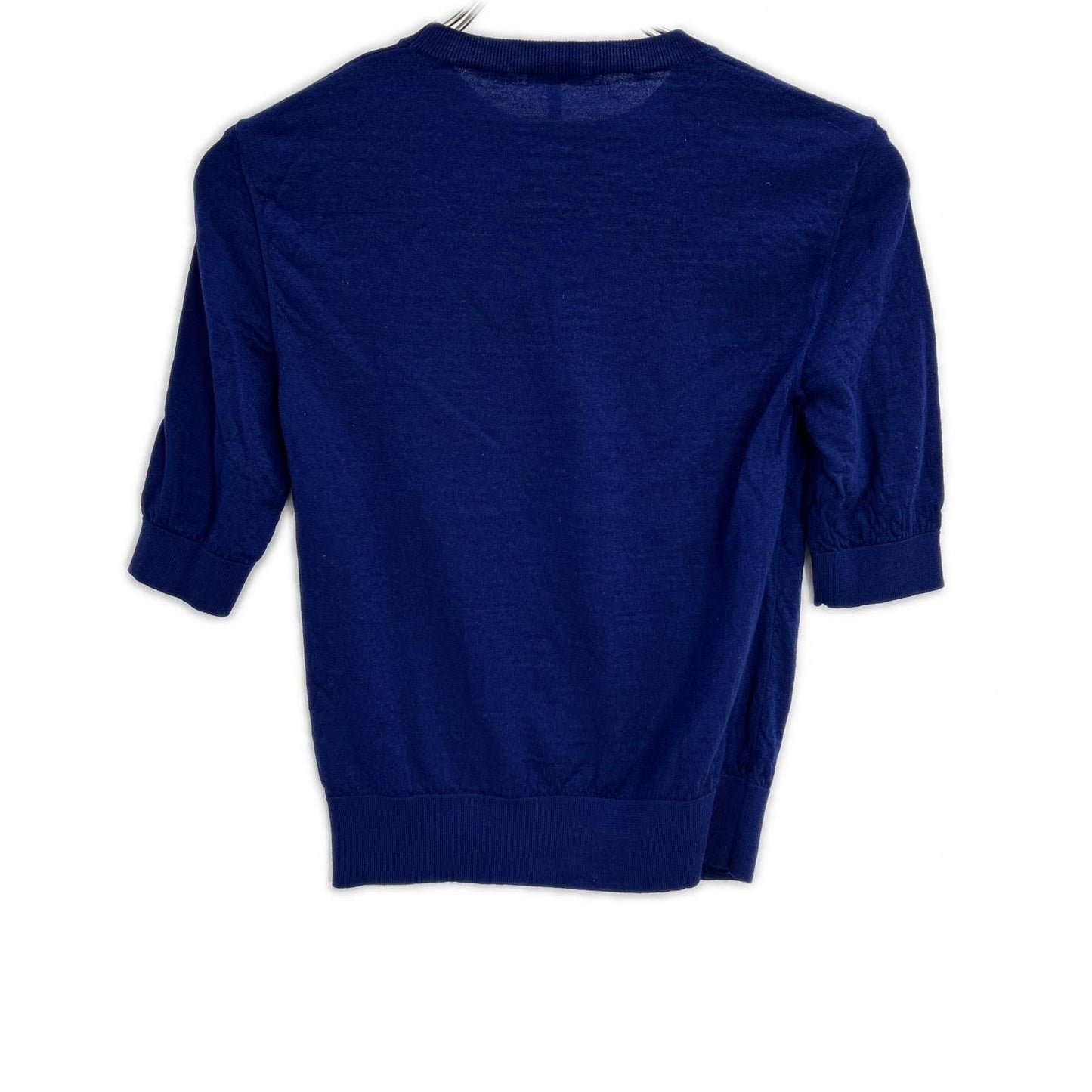 Loewe Navy Anagram Short Sleeve Knit XS Sweater — view 2