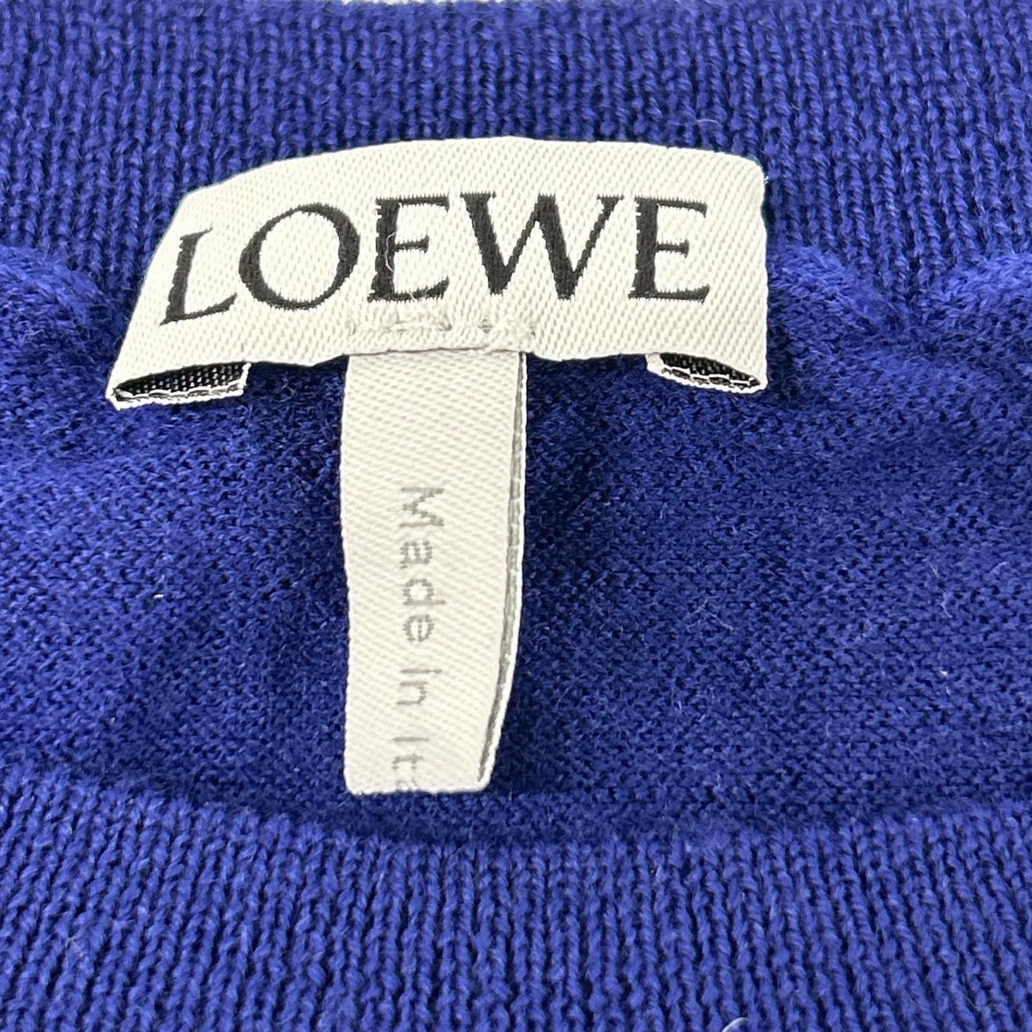 Loewe Navy Anagram Short Sleeve Knit XS Sweater — view 4