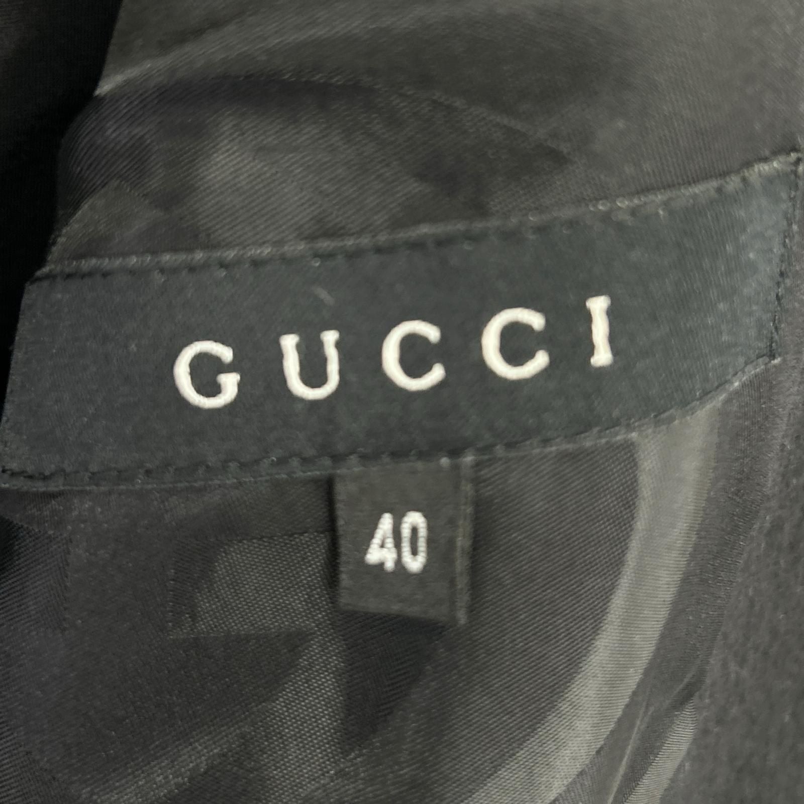 Gucci Black Wool Angora Cut Replacement Coat — view 4