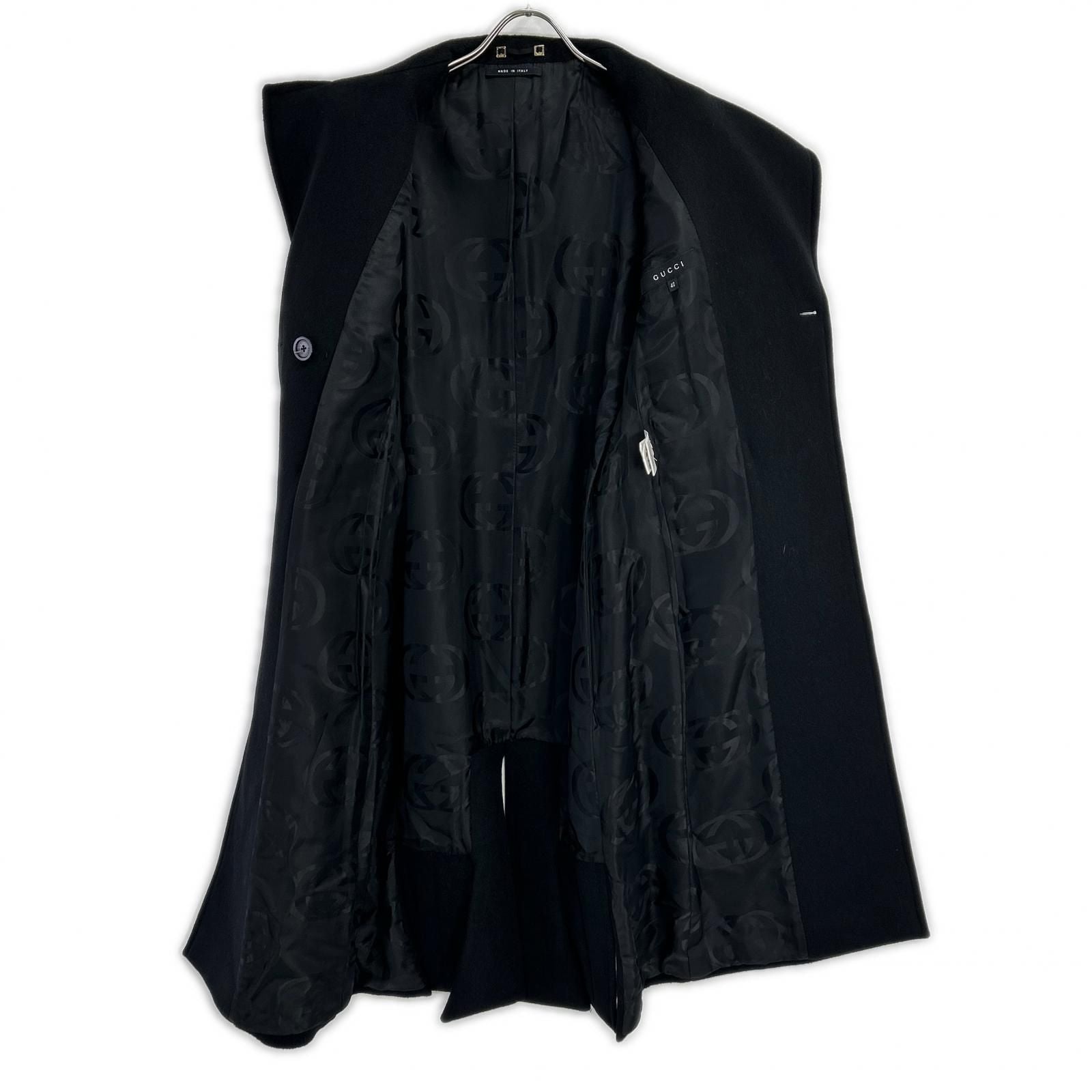 Gucci Black Wool Angora Cut Replacement Coat — view 3