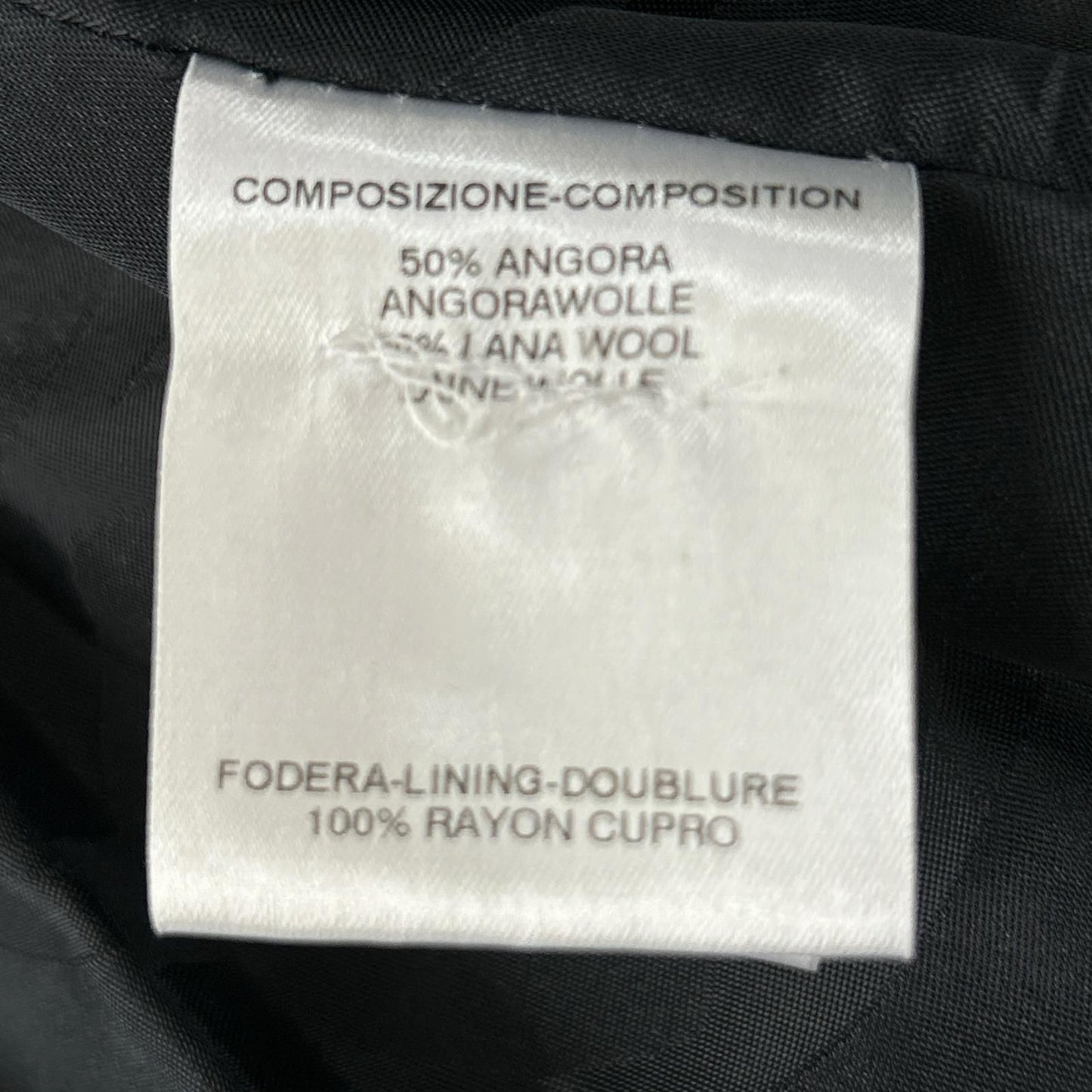 Gucci Black Wool Angora Cut Replacement Coat — view 6
