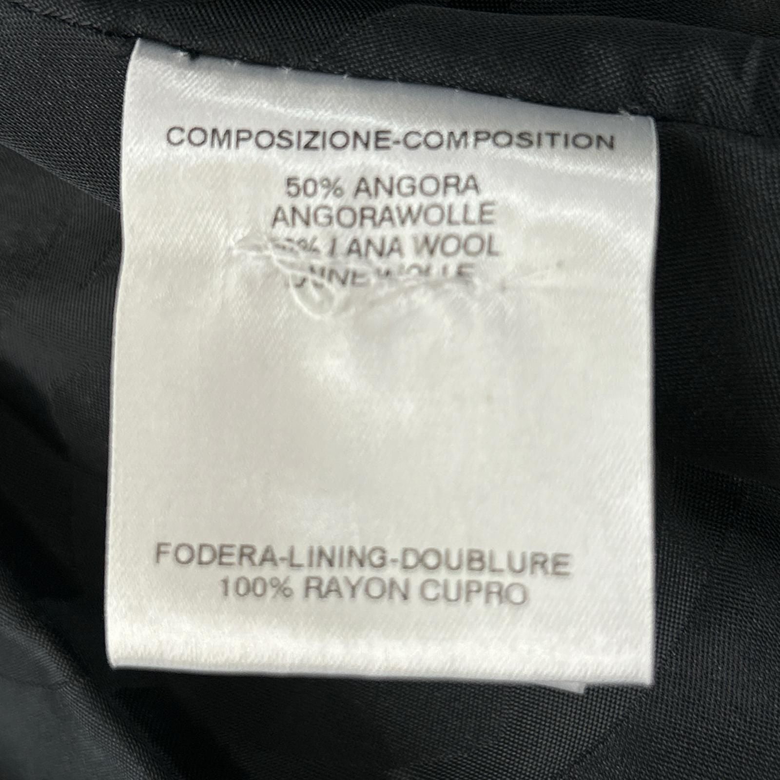 Gucci Black Wool Angora Cut Replacement Coat — view 6